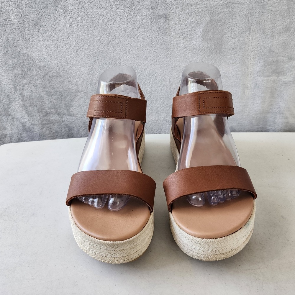 Sorel Sandals Womens Size 9 Brown Leather Flatform Lug Sole Cameron Adjustable - Picture 11 of 12